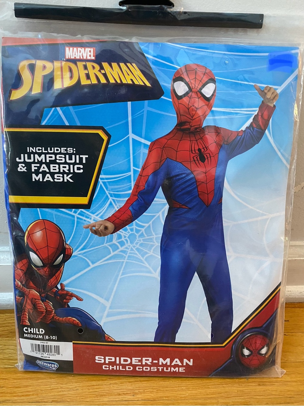 Marvel Spider-Man Kids Costume with Mask size M 8/10, Brand NEW